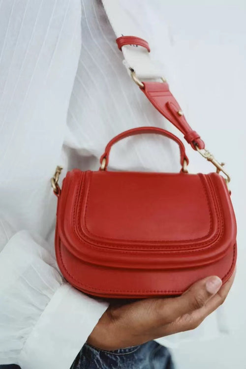 Red Mini Flip Shoulder Casual Portable