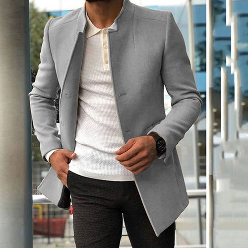 Single-breasted Solid Color Business Jackets Fall And Winter Tops