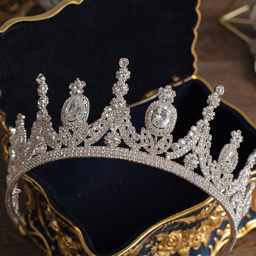 Luxury Tiaras And Crowns AAA CZ Zirconia Princess Pageant Engagement Wedding Hair Accessories Bridal Jewelry