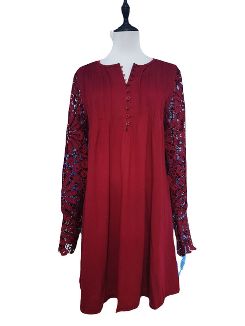 Women's New Fashion European and American Lace Long Sleeve Dress