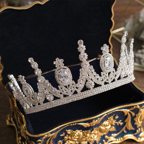 Luxury Tiaras And Crowns AAA CZ Zirconia Princess Pageant Engagement Wedding Hair Accessories Bridal Jewelry