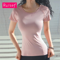 Beauty Back Workout Clothes Quick Drying Running Training Short Sleeve