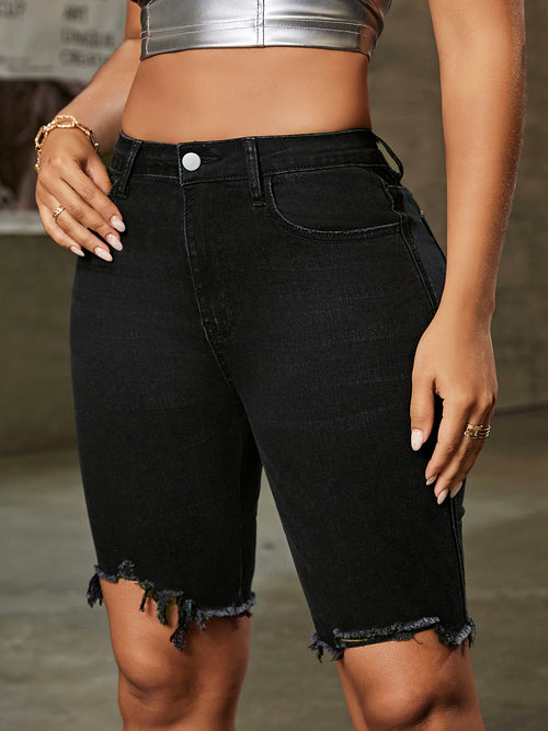 Denim High Waist Comfort Pants Slim