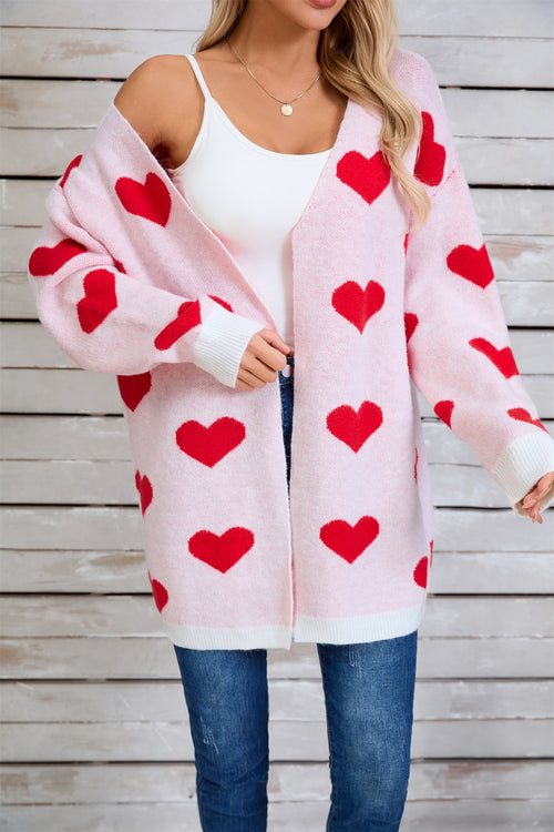 Winter Clothes Sweater Patchwork Knitting Valentine Day Love Sweater