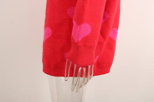 Winter Clothes Sweater Patchwork Knitting Valentine Day Love Sweater