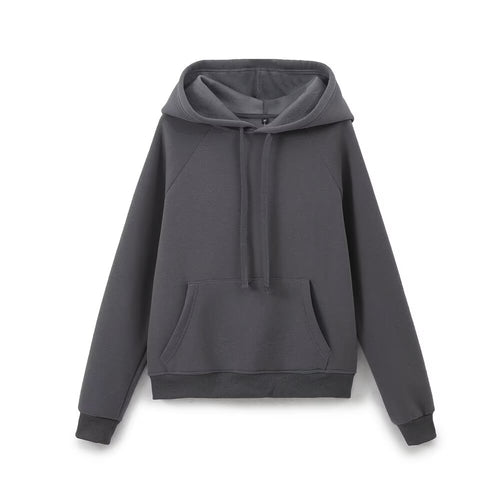 Fall Women Clothing Stylish Simple Hooded Washed Sweater