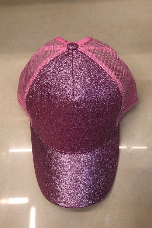 Europese en Amerikaanse hete verkopende dames mesh cap achterkant opening pailletten paardenstaart baseball cap modieuze all-match pet outdoor zonnehoed