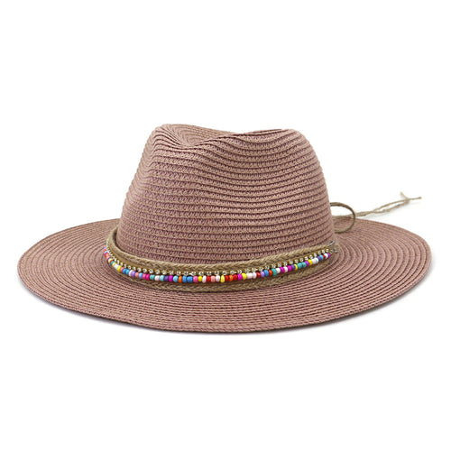 Amazon Ladies Outdoor Travel Beach Sun Hat Spring And Summer Color Jazz Straw Hat Cmdjs034 Color