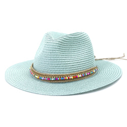 Amazon Ladies Outdoor Travel Beach Sun Hat Spring And Summer Color Jazz Straw Hat Cmdjs034 Color