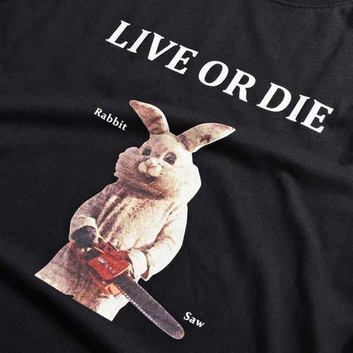 T Shirt Funny Rabbit Saw Print T-Shirts Casual Short Sleeve Cotton Fashion Tops Tees