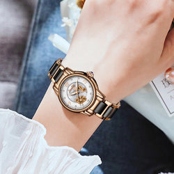 Lige High Quality Ceramic Watch Ladies Watch Exquisite Waterproof Watch