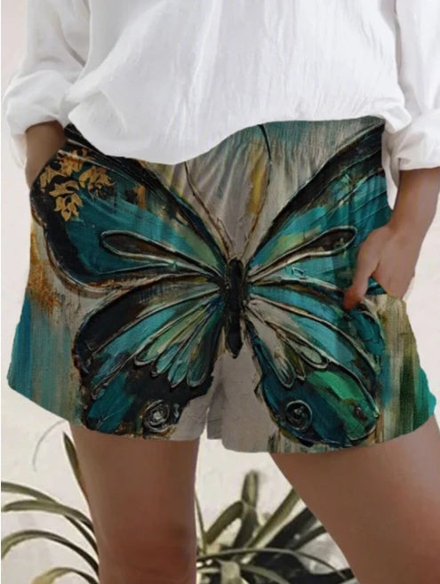 Printed Elastic High Waist