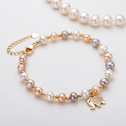 Elephant Natural Pearl Bracelet