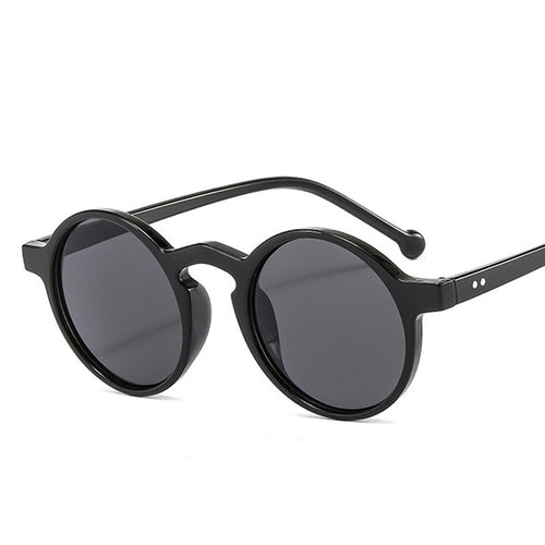 Round retro small frame sunglasses men and women trendy rice nail glasses street shooting prince mirror punk sunglasses