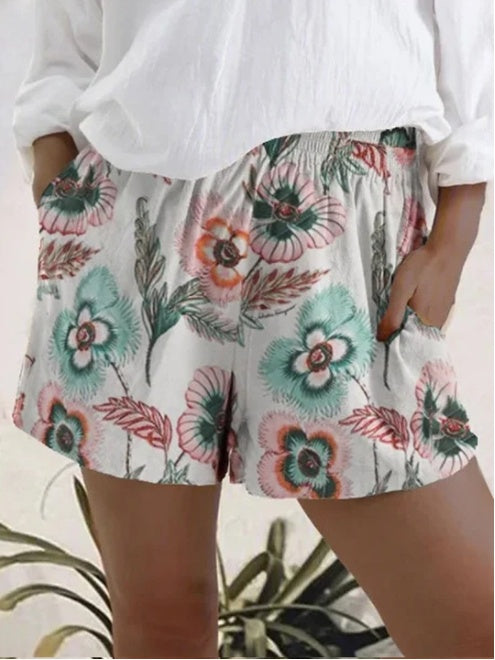 Printed Elastic High Waist