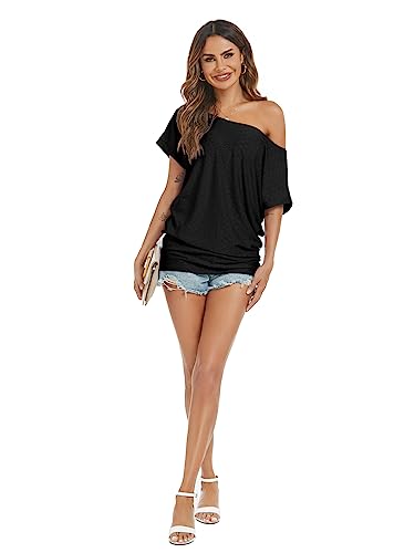 Off Shoulder Casual Loose Short Sleeve