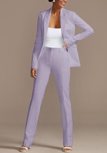 2 Piece Blazer Sets Open Front Blazers and Slim Fit Pants Suits Set