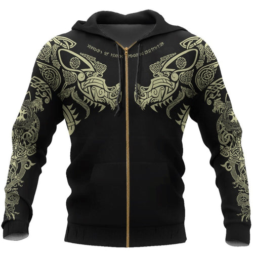 Tattoo D Printed Men hoodies