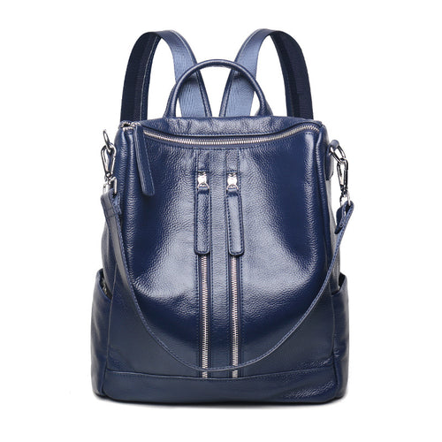 Genuine Leather Backpack Women's Bag Oxford Spinning Large Capacity 2023 New Fashionable Women's Bag Casual All-match Korean Backpack