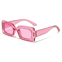 Candy colored sunglasses women's square sunglasses men's fashionable and trendy retro glasses