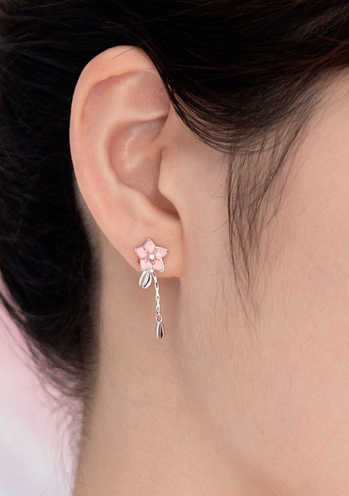 Nieuwe girly schattig en compact ontwerp bloemknop kiekeboe oorbellen