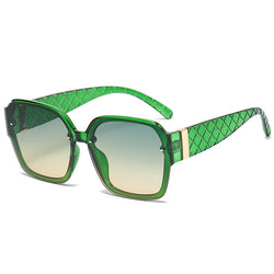 Nieuwe trend vierkante rijstnagel zonnebril heren en dames retro mesh zonnebril in stijl gradiëntbril