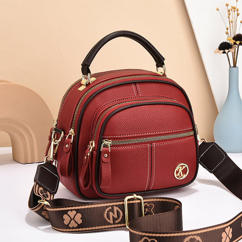 Versatile Multi-zipper Small Square Bag