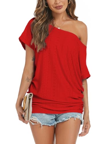 Off Shoulder Casual Loose Short Sleeve