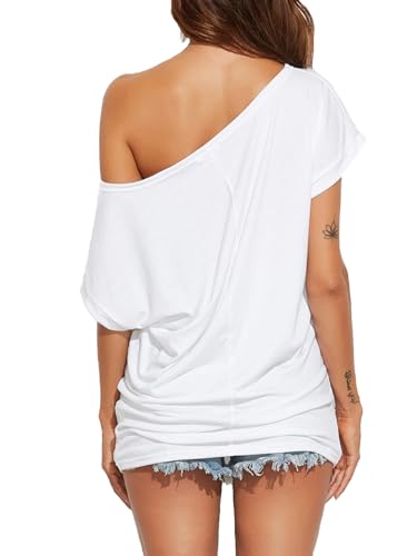 Off Shoulder Casual Loose Short Sleeve