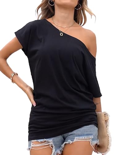 Off Shoulder Casual Loose Short Sleeve