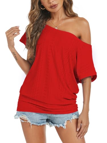 Off Shoulder Casual Loose Short Sleeve