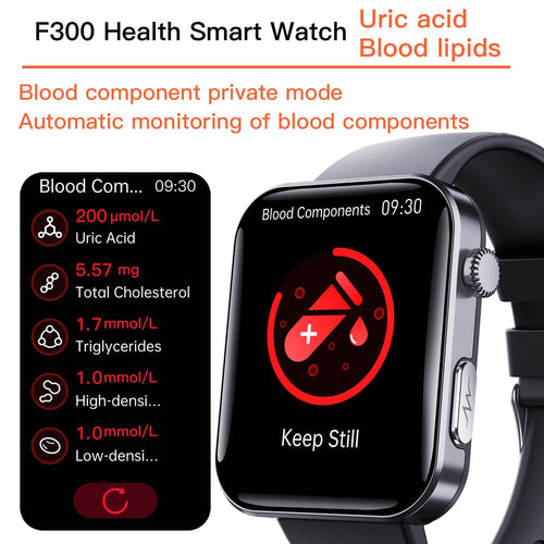 F300 smartwatch ECG electrocardiogram monitoring SOS