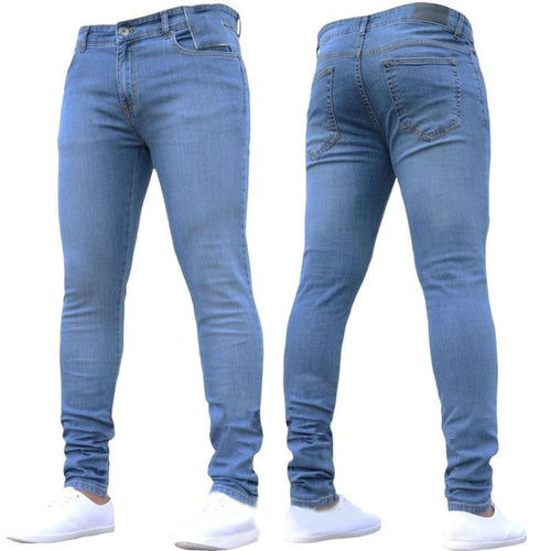 Jeans Mannen Elastische Taille Skinny Jeans Mannen Herfst Winter Mannen Skinny Jeans Fit Denim Legging Lange Broek Denim Broek