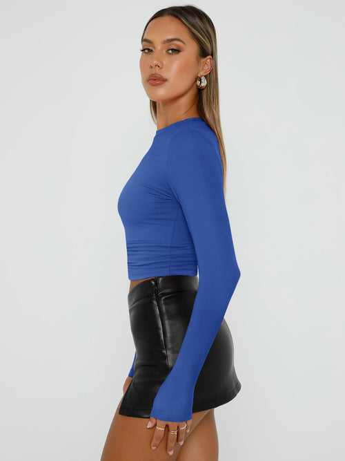 Long Sleeve Basic Spring Crop