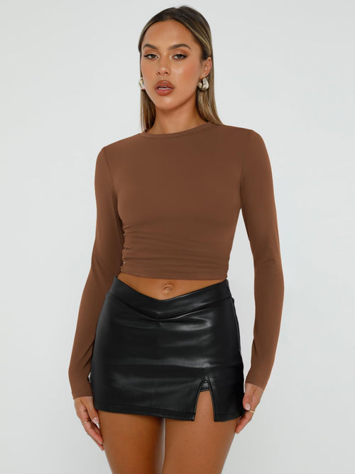 Long Sleeve Basic Spring Crop