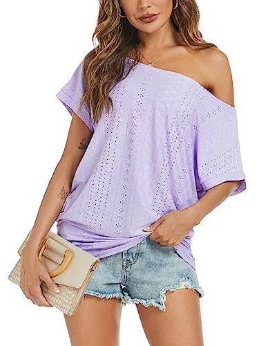 Off Shoulder Casual Loose Short Sleeve