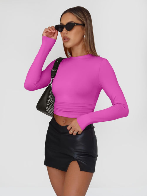 Long Sleeve Basic Spring Crop