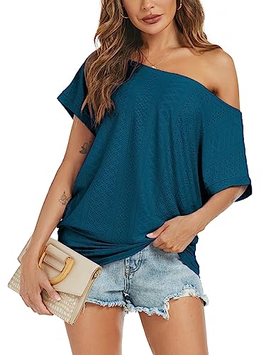 Off Shoulder Casual Loose Short Sleeve