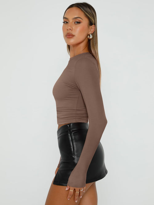 Long Sleeve Basic Spring Crop