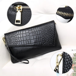 Litchi grain top layer cowhide fashion Shoulder bag Multifunctional leather Clutch bag Large capacity crossbody bags for women