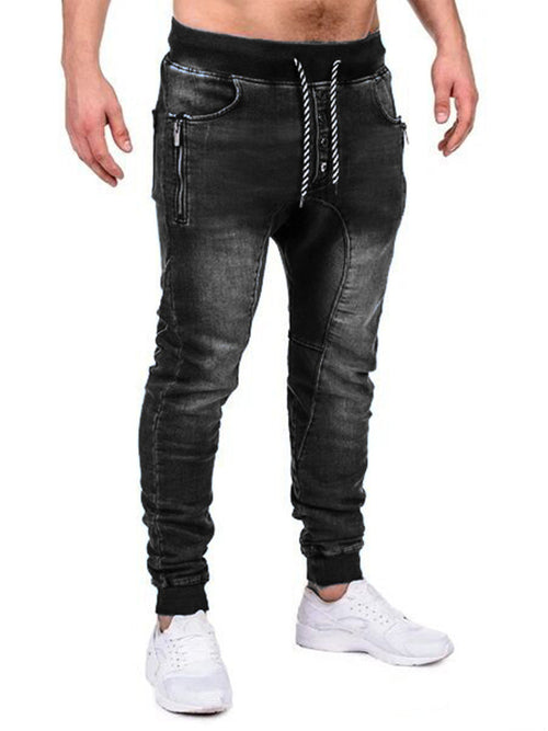 Men's Many Buttons Casual Summer Autumn Male Jeans