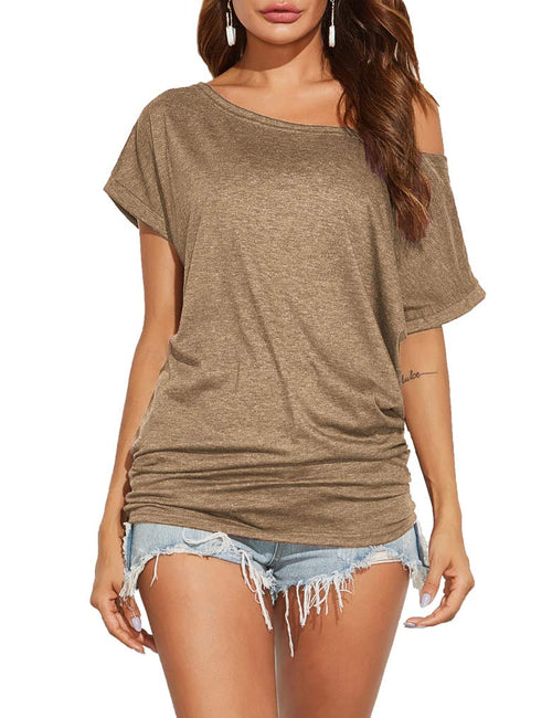 Off Shoulder Casual Loose Short Sleeve