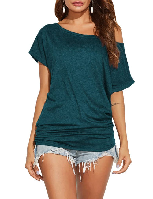 Off Shoulder Casual Loose Short Sleeve