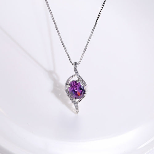 Clavicular amethyst pendant