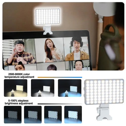 Portable Fill Light Dimmable Rechargeable Phone Light with Clip Super Bright Led Selfie Light Flicker-free for Makeup for Video