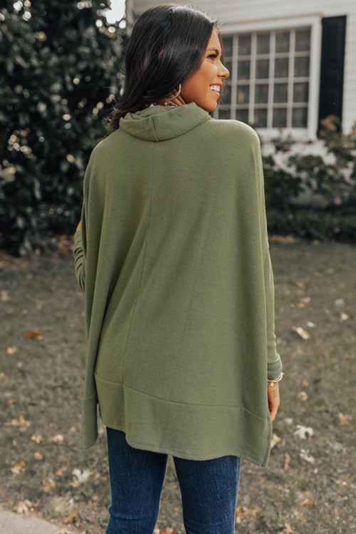 Jungle Green Cowl Neck Shift Tunic