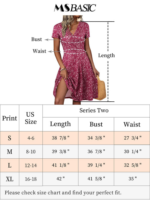 Short Sleeve V Neck Wrap Casual Midi