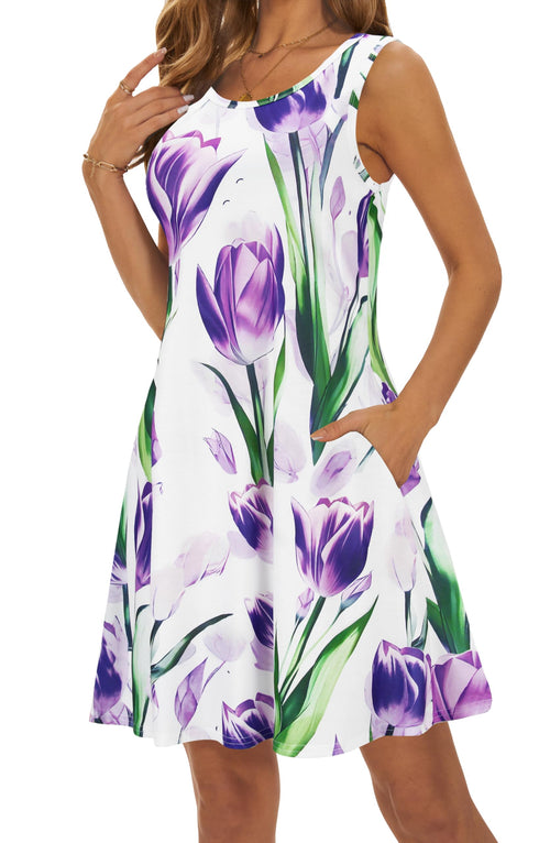 Casual Sundress Cover Ups Sleeveless