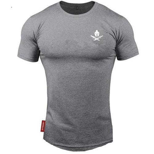 Nieuwe merk Kleding fitness Running t-shirt mannen O-hals t-shirt katoen bodybuilding Sport shirts tops gym mannen t-shirt 