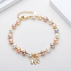 Elephant Natural Pearl Bracelet